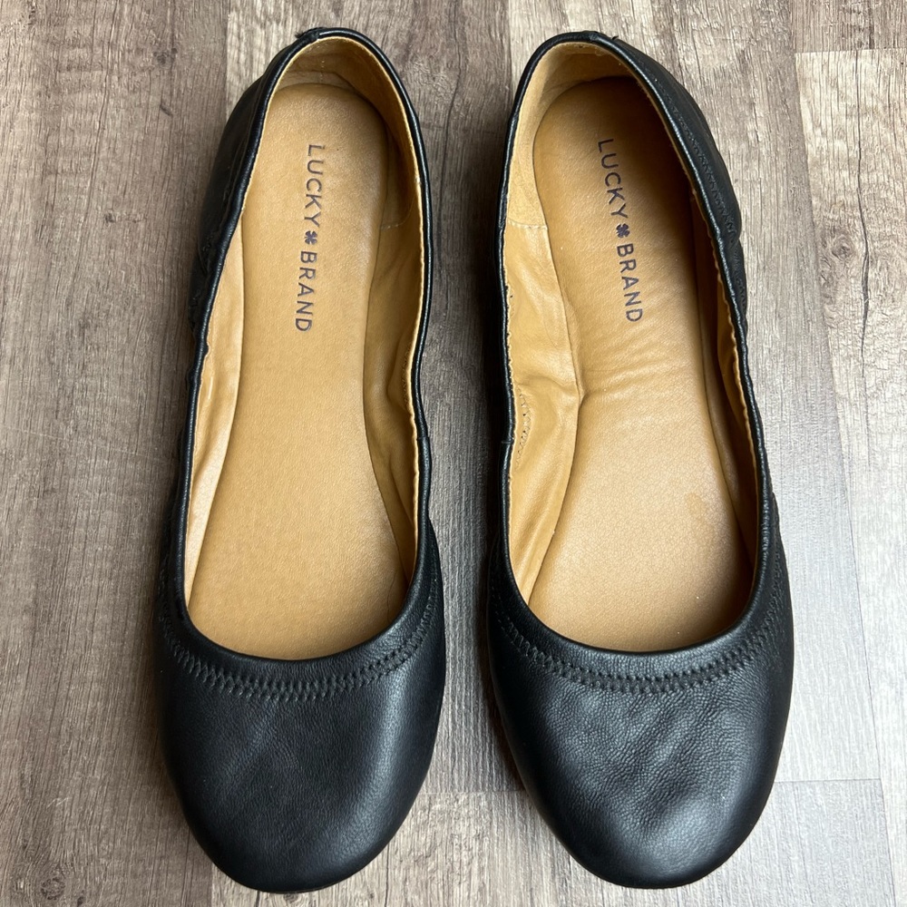 Lucky Womens Size 8 Black flats